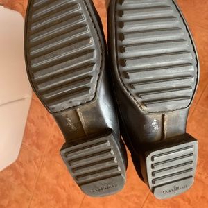 Black velvet suit lace up shoes by Cole Haan